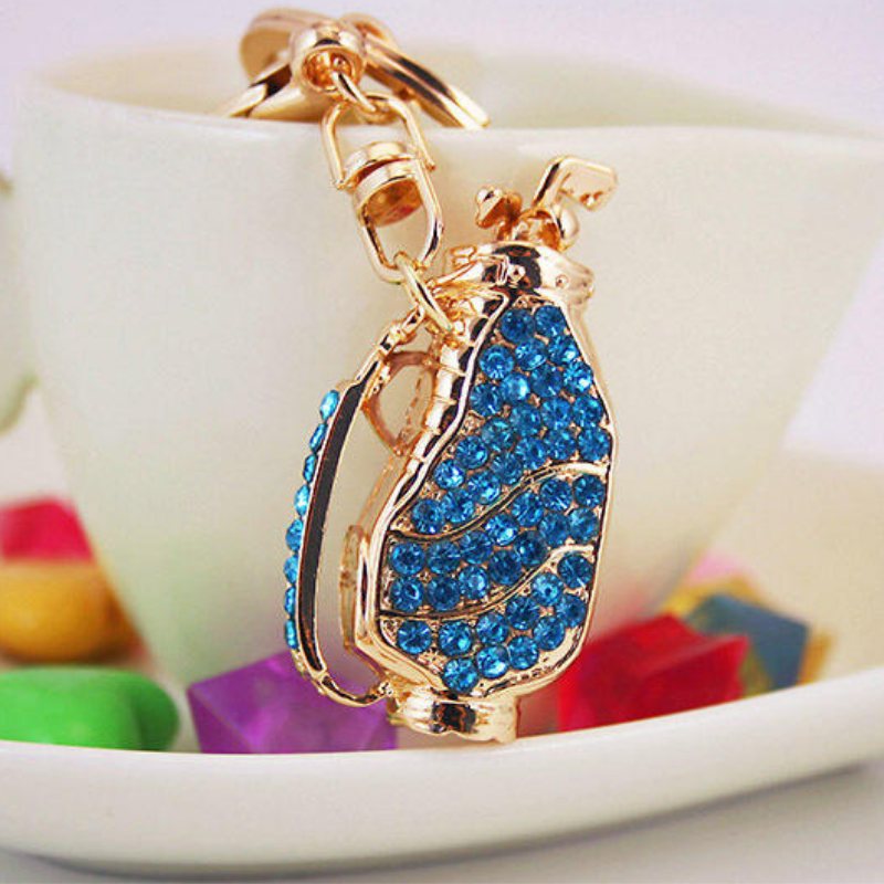 Keychain - Glitter Golf Bag (assorted Colors)