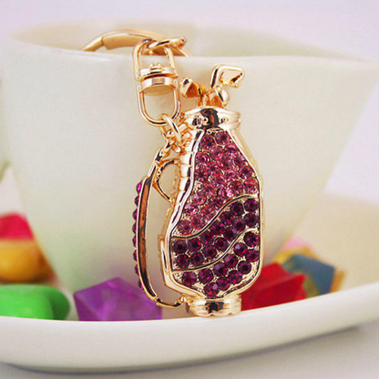 Keychain - Glitter Golf Bag (assorted Colors)